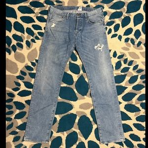 &Denim Slim Low Waist Jeans.  Mens size 34x32